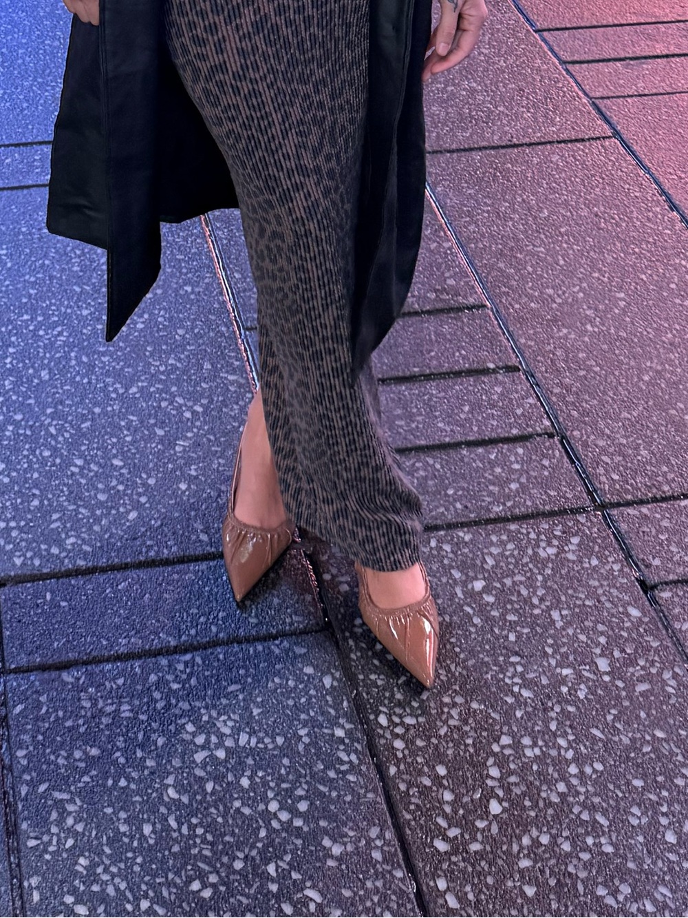 Fashion Nova Tan Pointed Slingback Flats with Ruched Detail